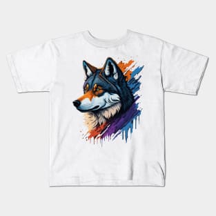 Wolf Portrait Kids T-Shirt